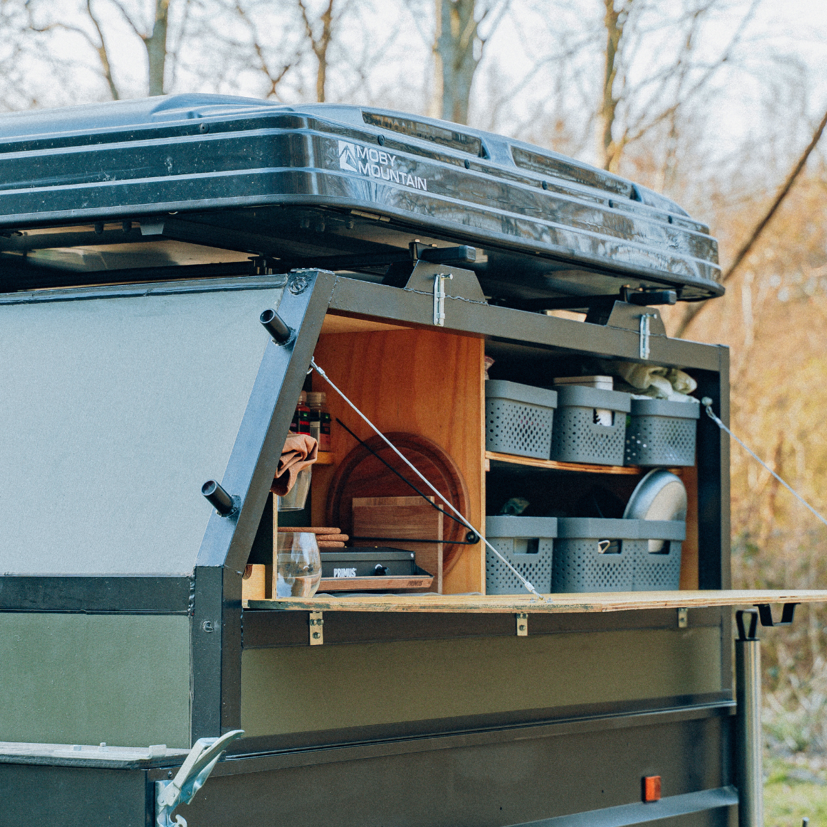 Trailer med Moby Mountain Peak XL Tagtelt