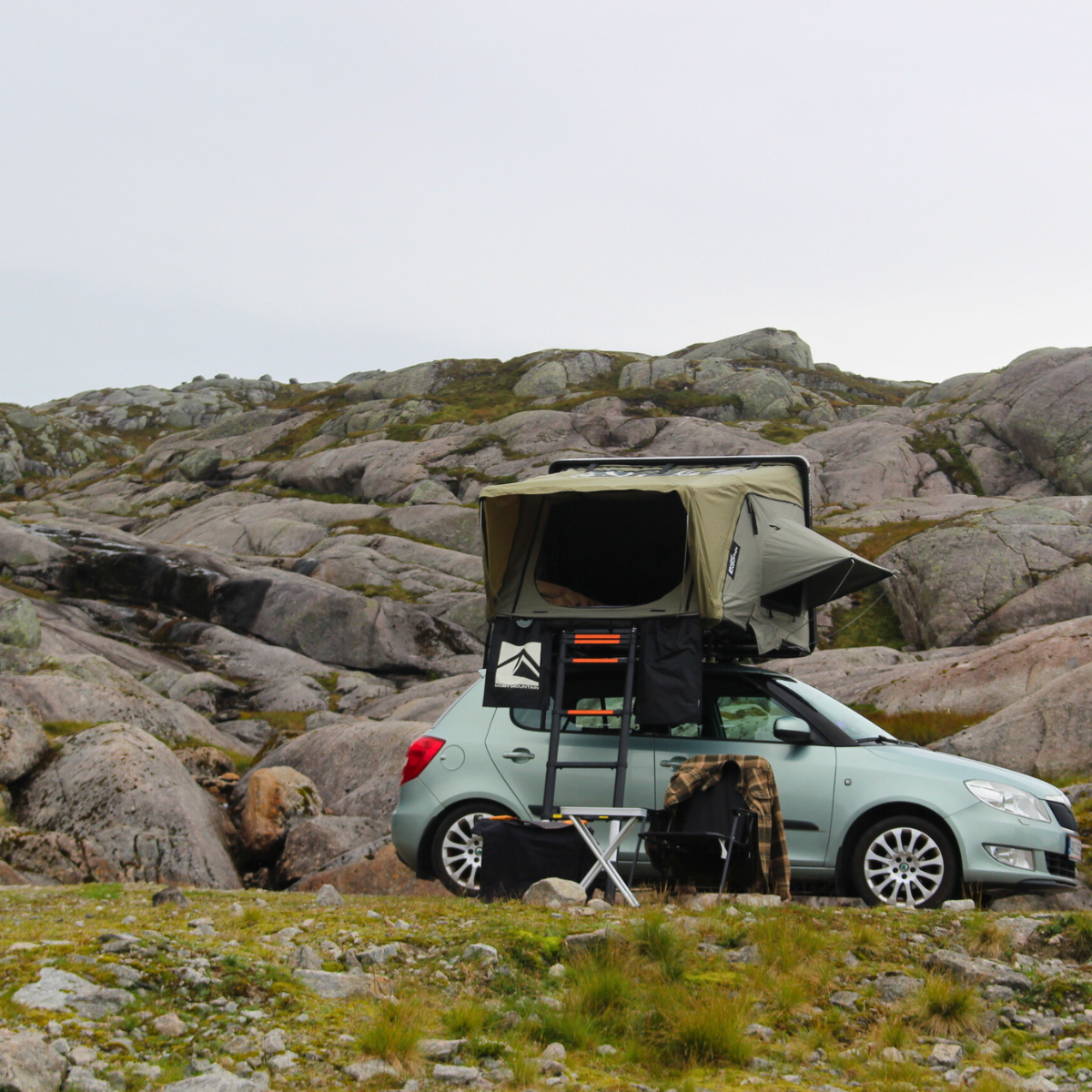 Opslået tagtelt i Norske bjerge
