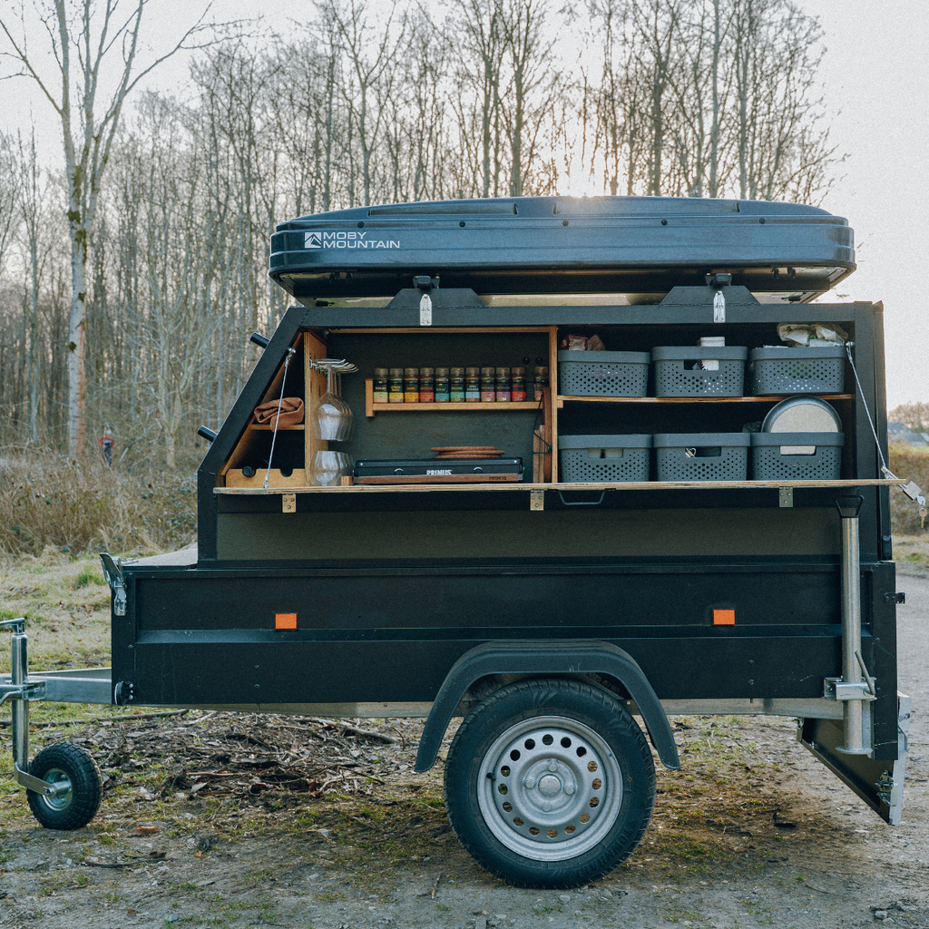 Trailer med Moby Mountain Peak XL Tagtelt